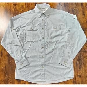 Poncho Shirt Mens Regular Fit Hiking Button Up Vented Shirt Size Medium